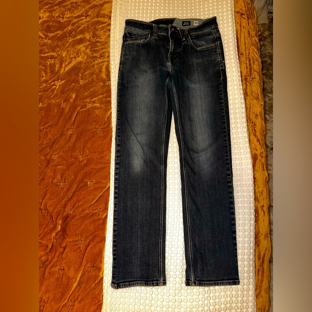 Men’s Volcom “Solver” Skinny/Straight Leg Jeans, Size 28.